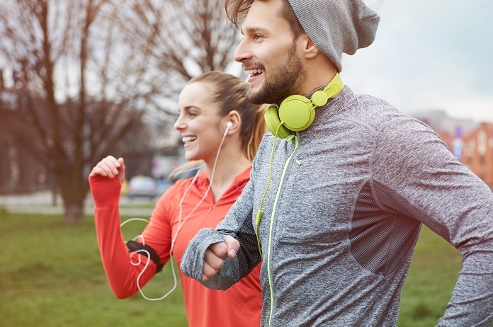 Person stretching before an outdoor walk